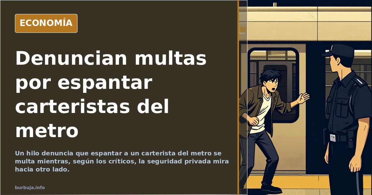 Thread denounces fines for scaring pickpockets off the Metro
