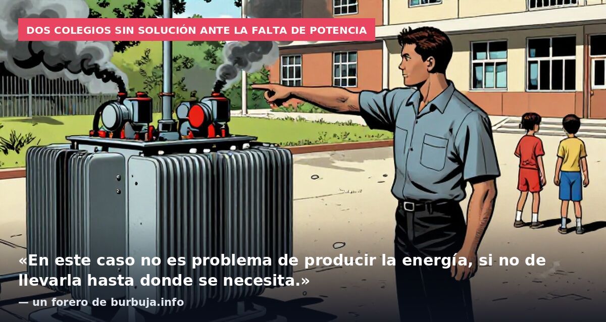 Dos colegios sin solución ante la falta de potencia: «En este caso no es problema de producir la energía, si no de llevarla hasta donde se necesita.» — un forero de burbuja.info