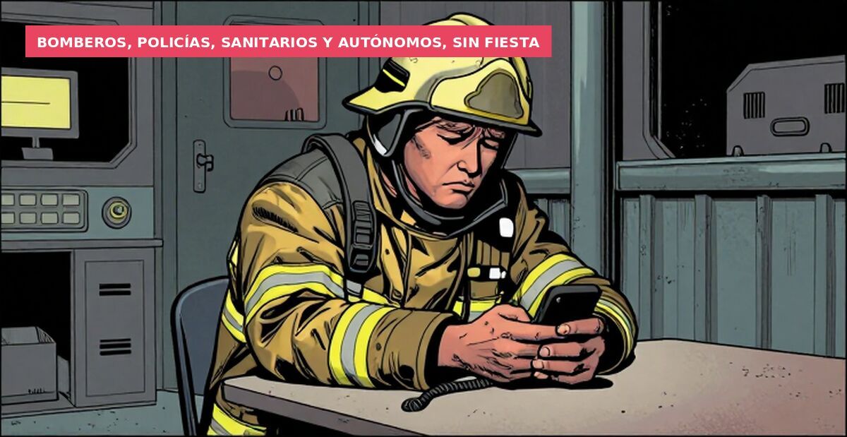 Bomberos, policías, sanitarios y autónomos, sin fiesta