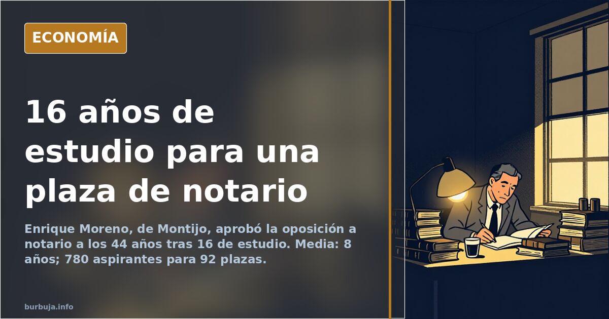 Enrique Moreno: 16 years of exams to become a notary at 44