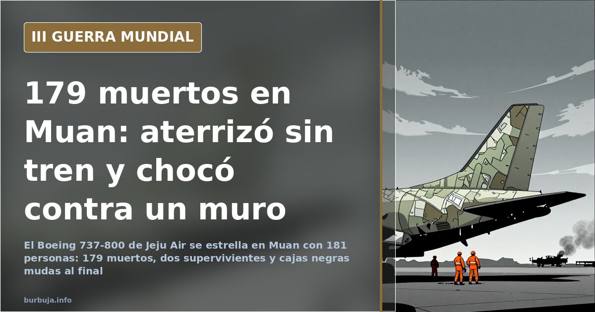 Jeju Air Boeing 737-800 crashes in Muan: 179 dead