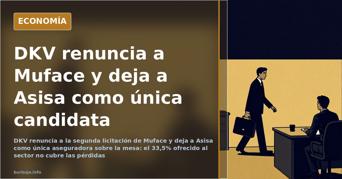 Sillas vacías en la sala de espera de una clínica privada junto a un expediente de licitación de Muface sin adjudicar