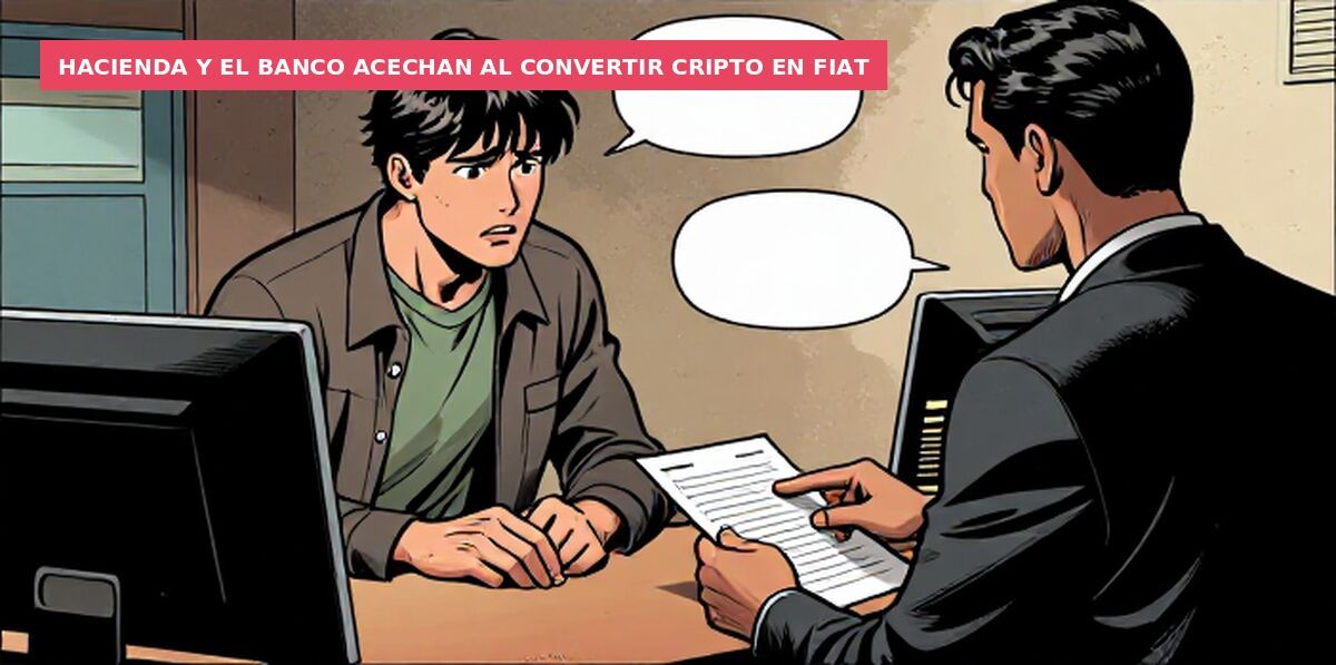 Hacienda y el banco acechan al convertir cripto en fiat