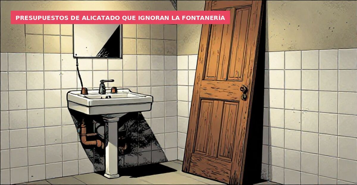 Presupuestos de alicatado que ignoran la fontanería