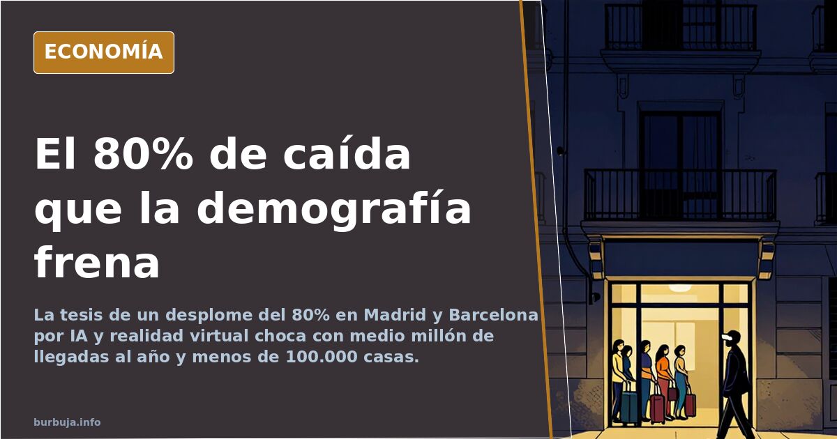 Bloques de viviendas y grúas en Madrid y Barcelona, imagen del análisis de la burbuja inmobiliaria