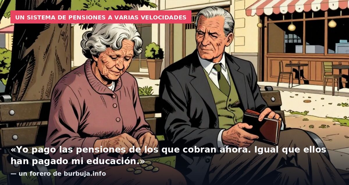 Un sistema de pensiones a varias velocidades: «Yo pago las pensiones de los que cobran ahora. Igual que ellos han pagado mi educación.» — un forero de burbuja.info