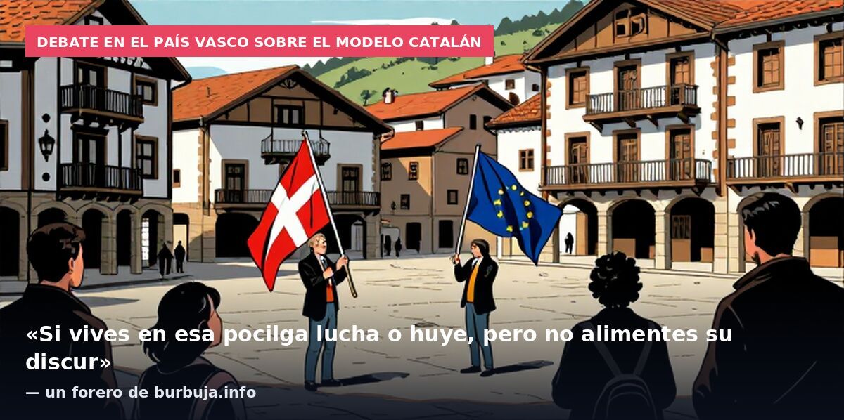 Debate en el País Vasco sobre el modelo catalán: «Si vives en esa pocilga lucha o huye, pero no alimentes su discur» — un forero de burbuja.info