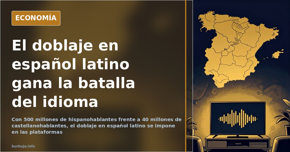 Latin American Spanish dominates dubbing and leaves Castilian in the minority