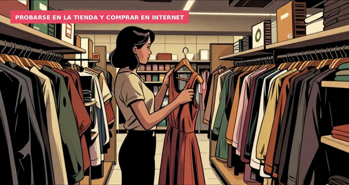 Probarse en la tienda y comprar en internet