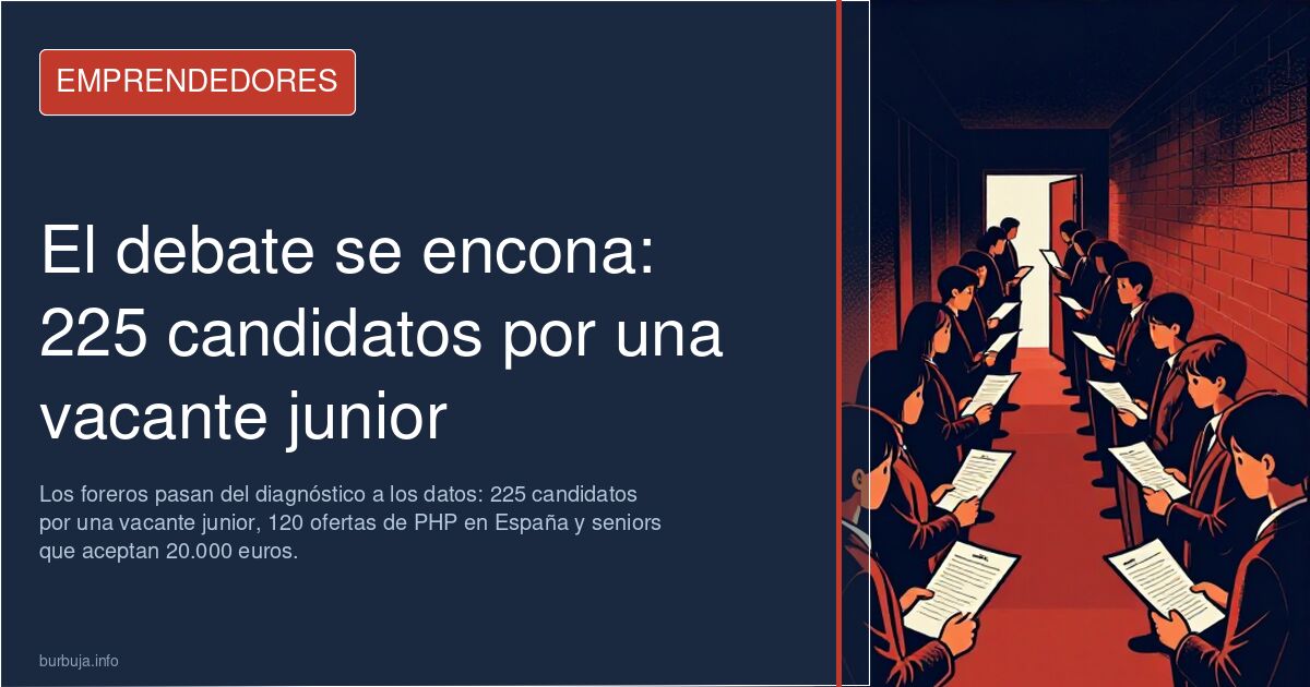El debate se encona: 225 candidatos por una vacante junior