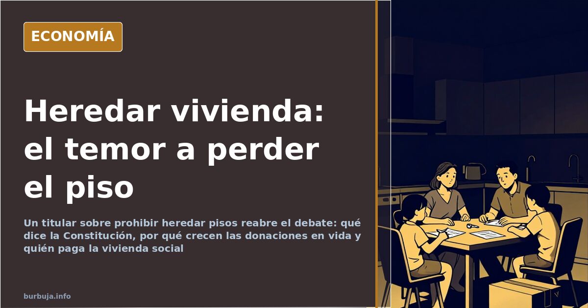 Bloque de viviendas en una ciudad española, imagen del debate sobre heredar la vivienda y la propiedad privada