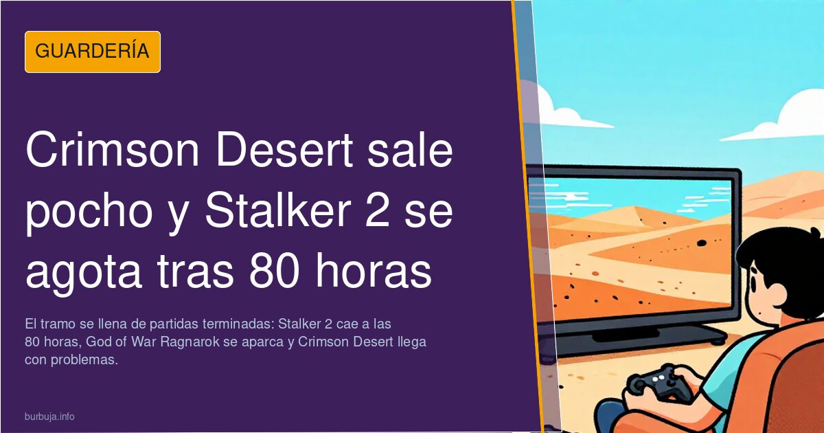Crimson Desert sale pocho y Stalker 2 se agota tras 80 horas