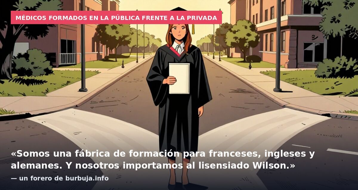 Médicos formados en la pública frente a la privada: «Somos una fábrica de formación para franceses, ingleses y alemanes. Y nosotros importamos al lisensiado Wilson.» — un forero de burbuja.info