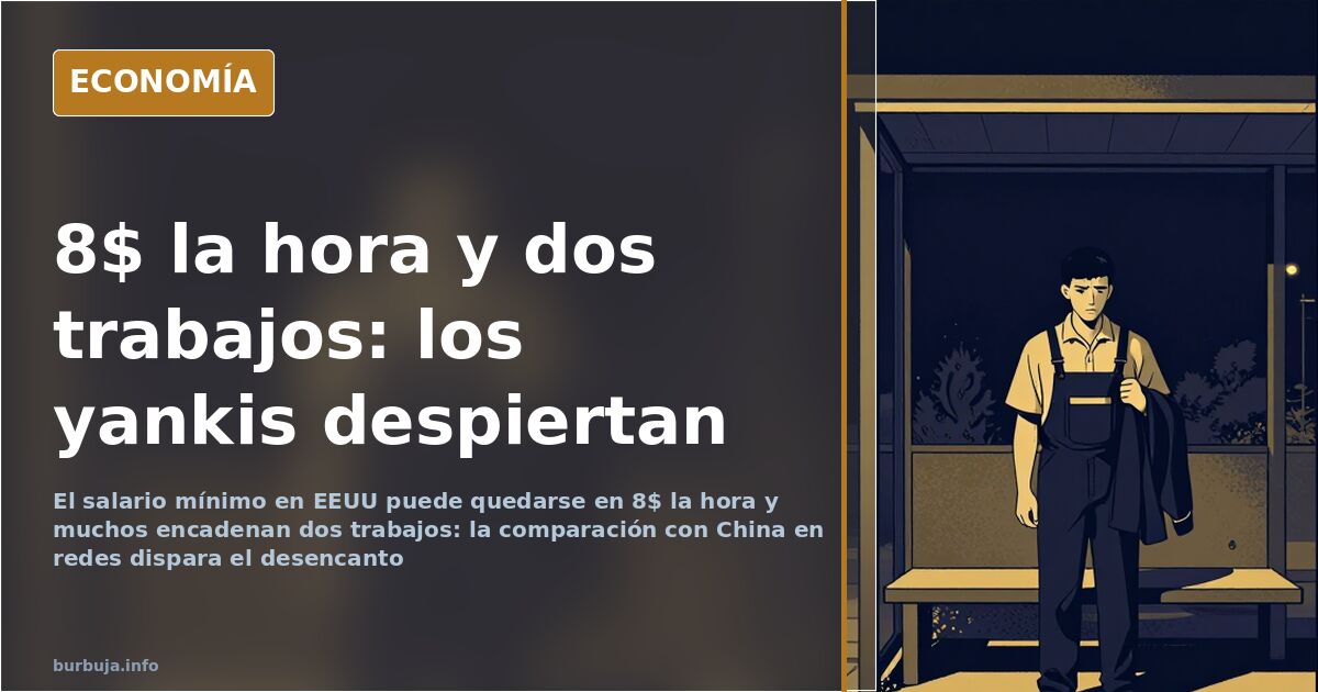 Ilustración editorial de una pantalla de móvil con una red social china junto a billetes de dólar y una taza de café sobre un