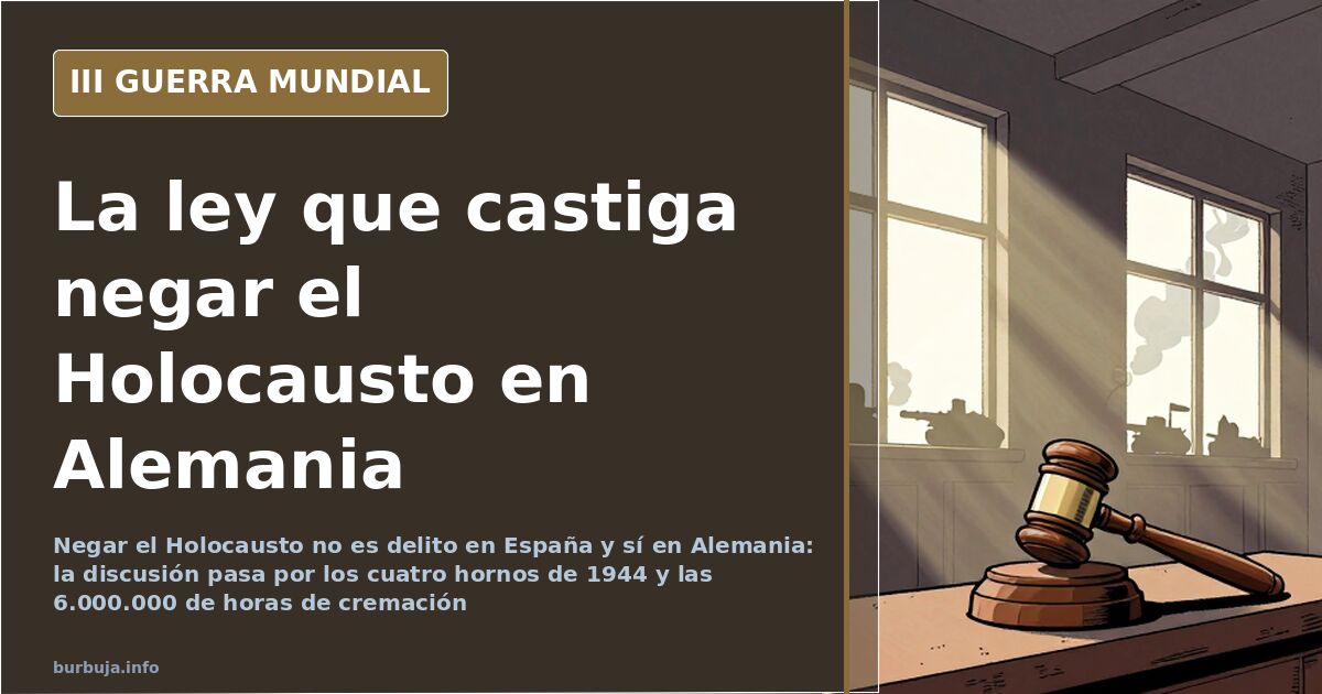 Negar el Holocausto: ley alemana, carga de la prueba y hornos