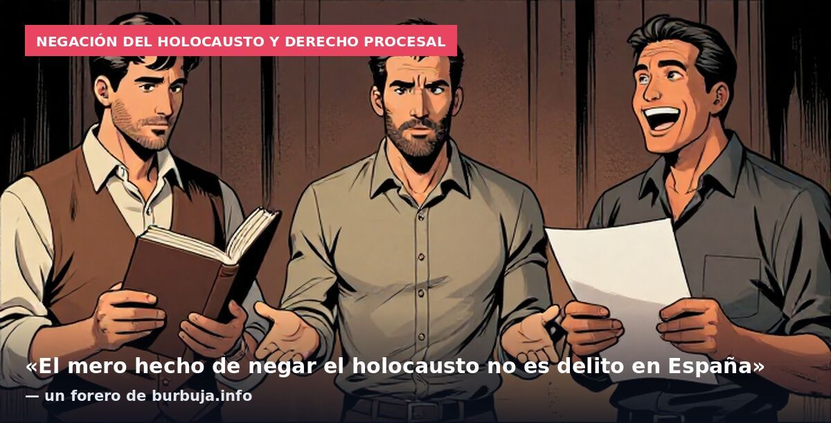 Negación del Holocausto y derecho procesal: «El mero hecho de negar el holocausto no es delito en España» — un forero de burbuja.info