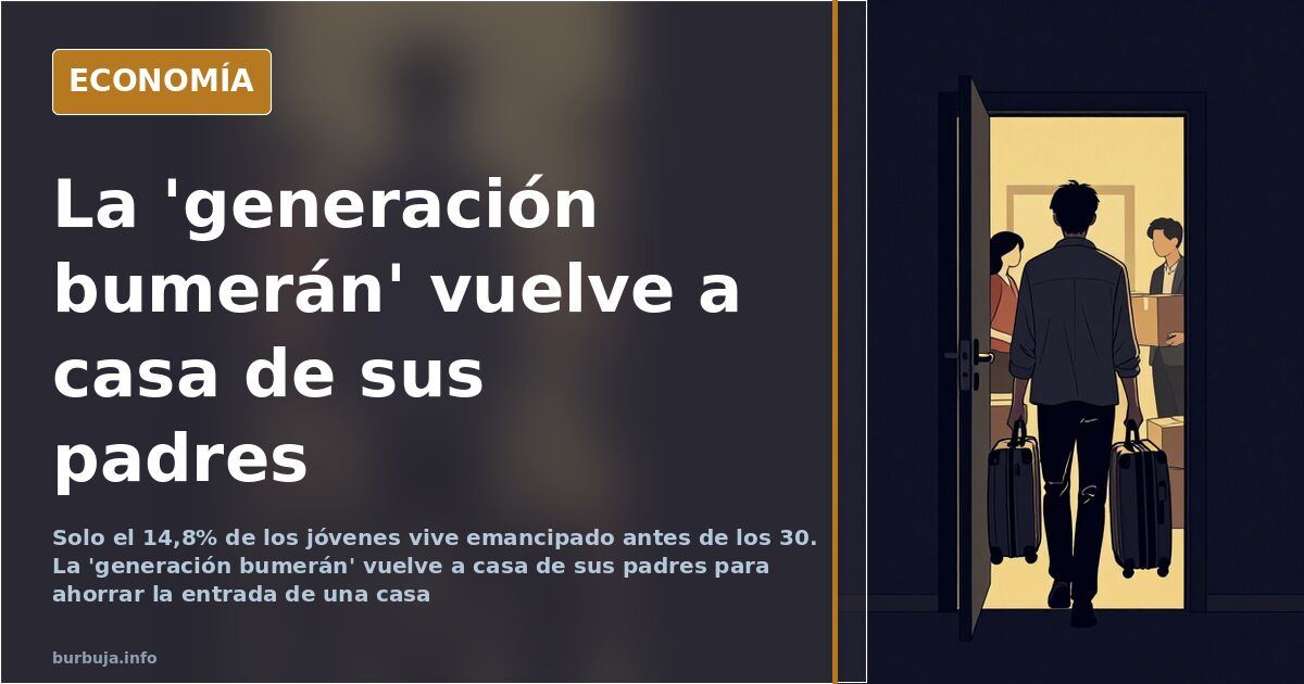 Jóvenes de la generación bumerán haciendo las maletas de vuelta al salón de sus padres ante la subida del alquiler