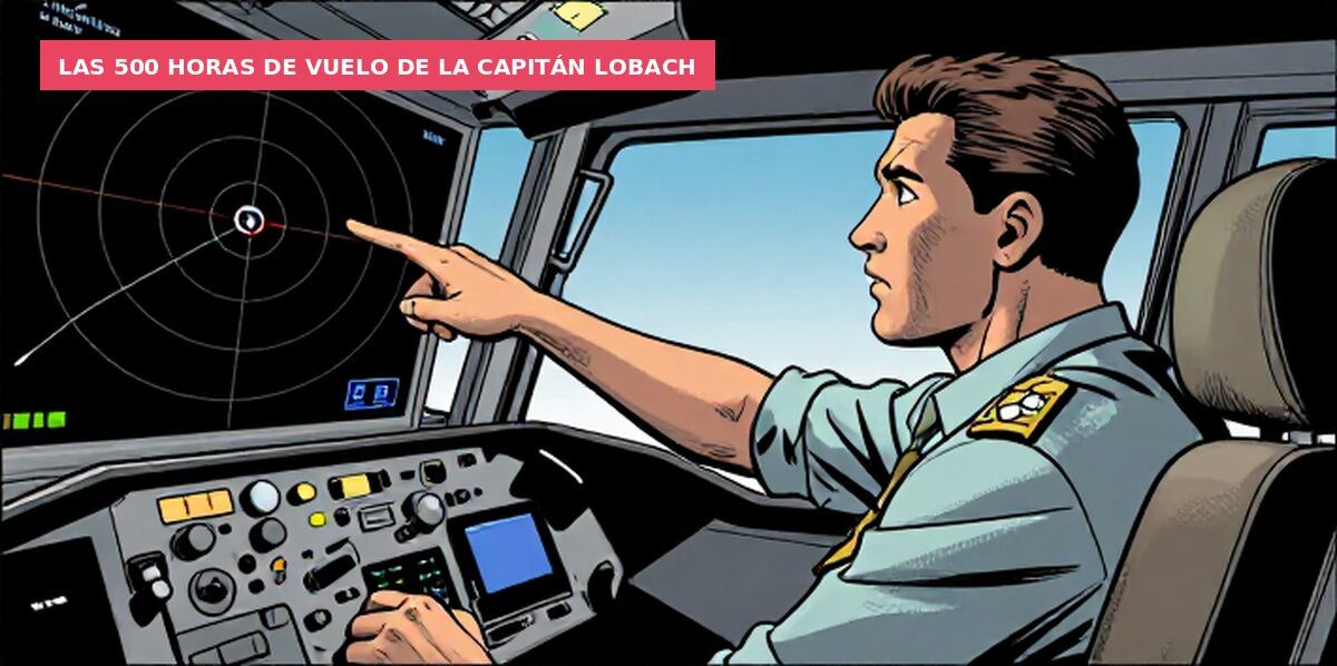 Las 500 horas de vuelo de la capitán Lobach