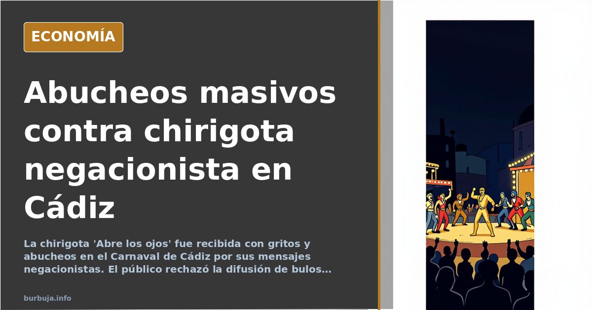 Público abucheando a una chirigota en el Gran Teatro Falla durante el Carnaval de Cádiz