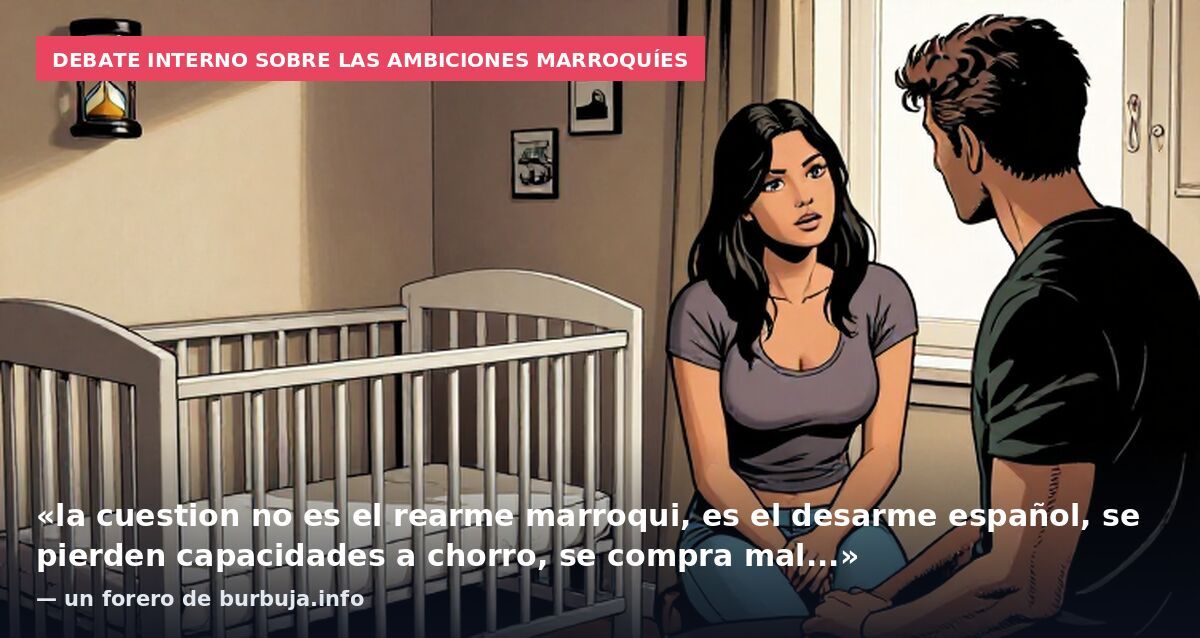 Debate interno sobre las ambiciones marroquíes: «la cuestion no es el rearme marroqui, es el desarme español, se pierden capacidades a chorro, se compra mal...» — un forero de burbuja.info