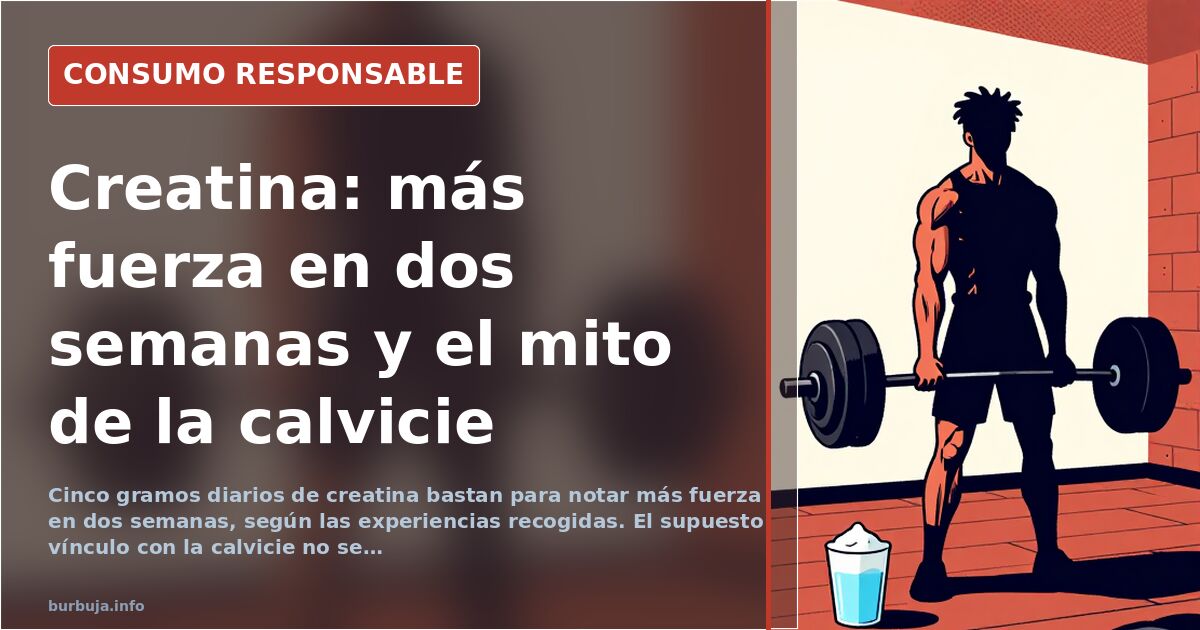 Creatina: de elixir de fuerza a sospechoso de la calvicie