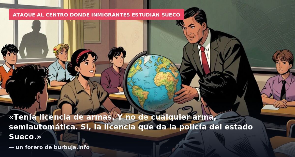 Ataque al centro donde inmigrantes estudian sueco: «Tenía licencia de armas. Y no de cualquier arma, semiautomática. Si, la licencia que da la policía del estado Sueco.» — un forero de burbuja.info