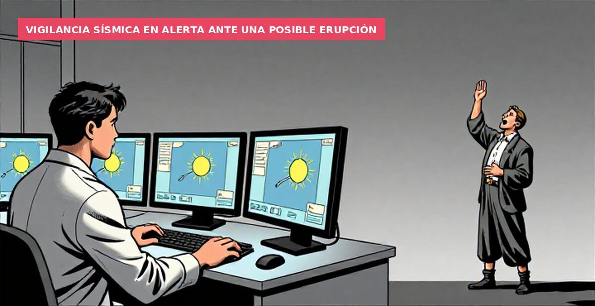 Vigilancia sísmica en alerta ante una posible erupción