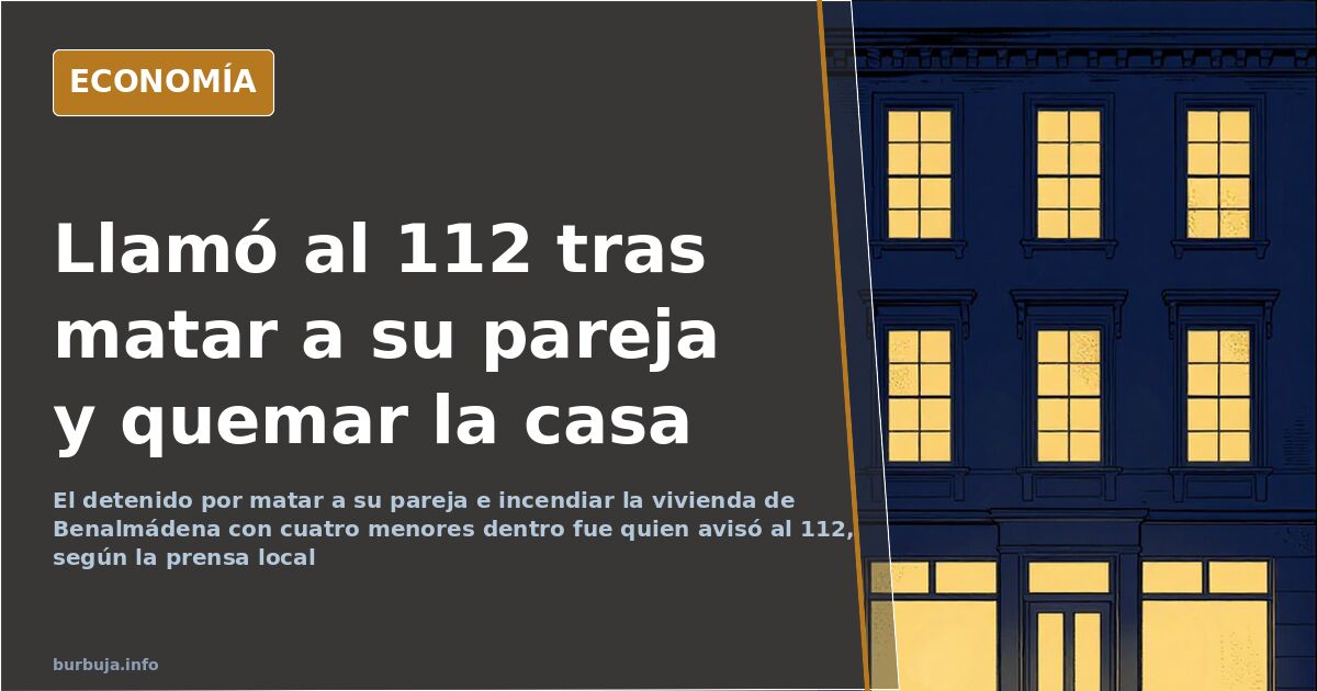 Fachada de la vivienda incendiada en Benalmádena pueblo, escenario del crimen donde fue hallada una mujer de 48 años