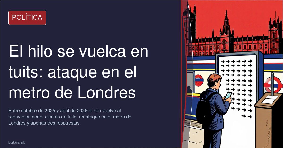El hilo se vuelca en tuits: ataque en el metro de Londres