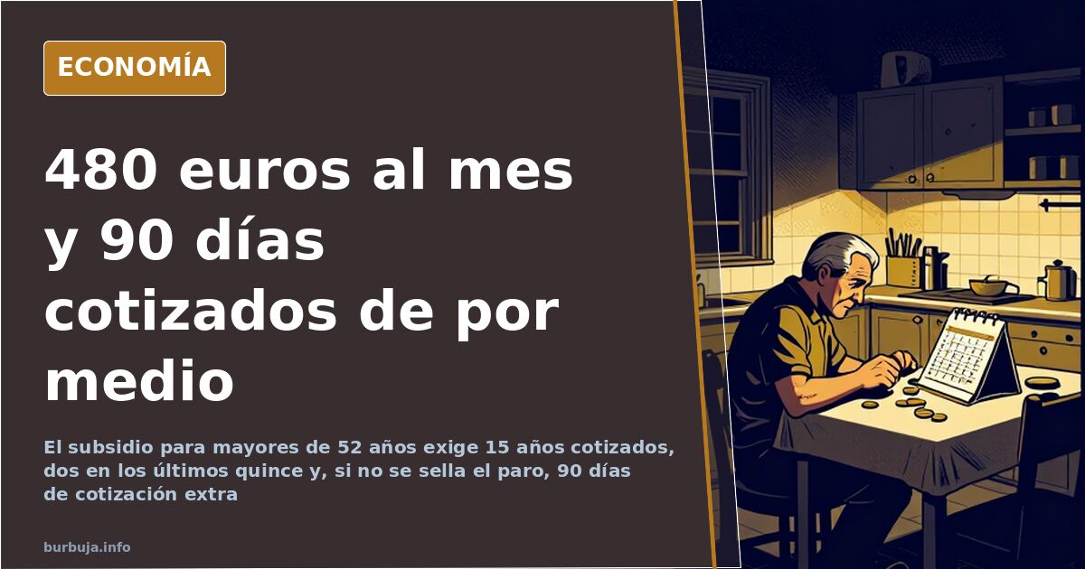 Documentación del SEPE y calculadora sobre una mesa para revisar los requisitos del subsidio de mayores de 52 años