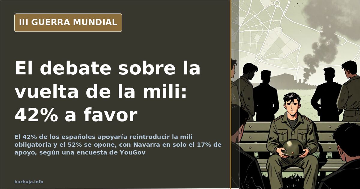 La mili obligatoria vuelve a la agenda: 42% de españoles a favor