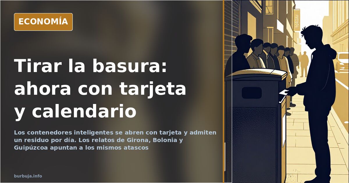 Contenedores inteligentes con lector de tarjeta para la recogida selectiva de residuos en la vía pública