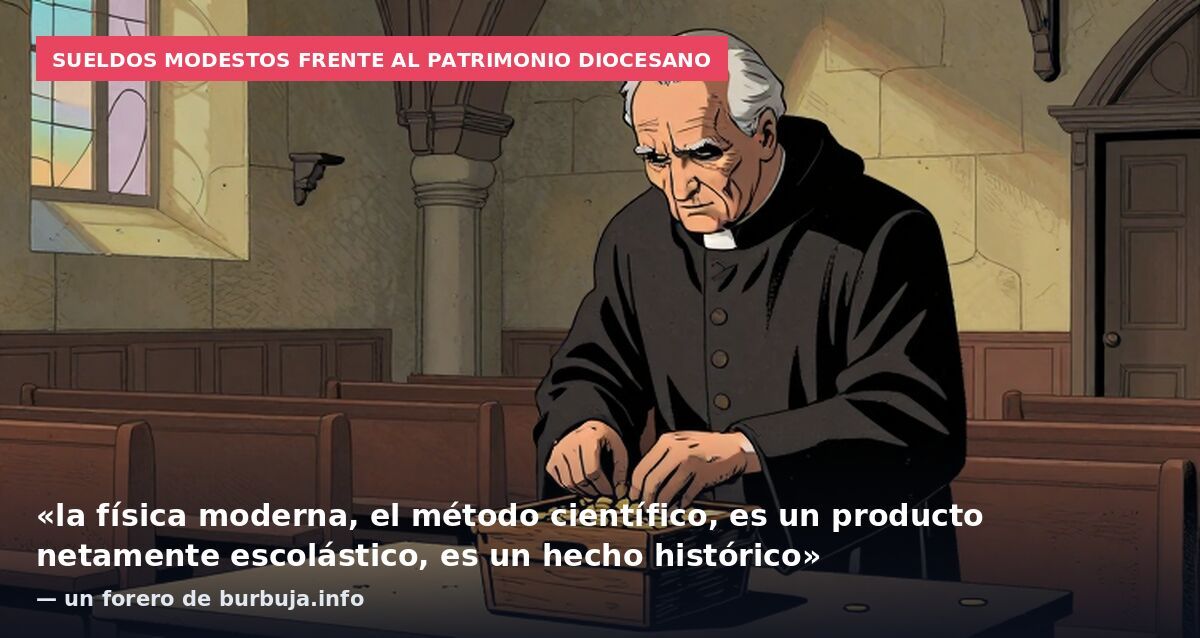 Sueldos modestos frente al patrimonio diocesano: «la física moderna, el método científico, es un producto netamente escolástico, es un hecho histórico» — un forero de burbuja.info