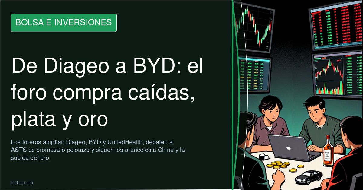 De Diageo a BYD: el foro compra caídas, plata y oro
