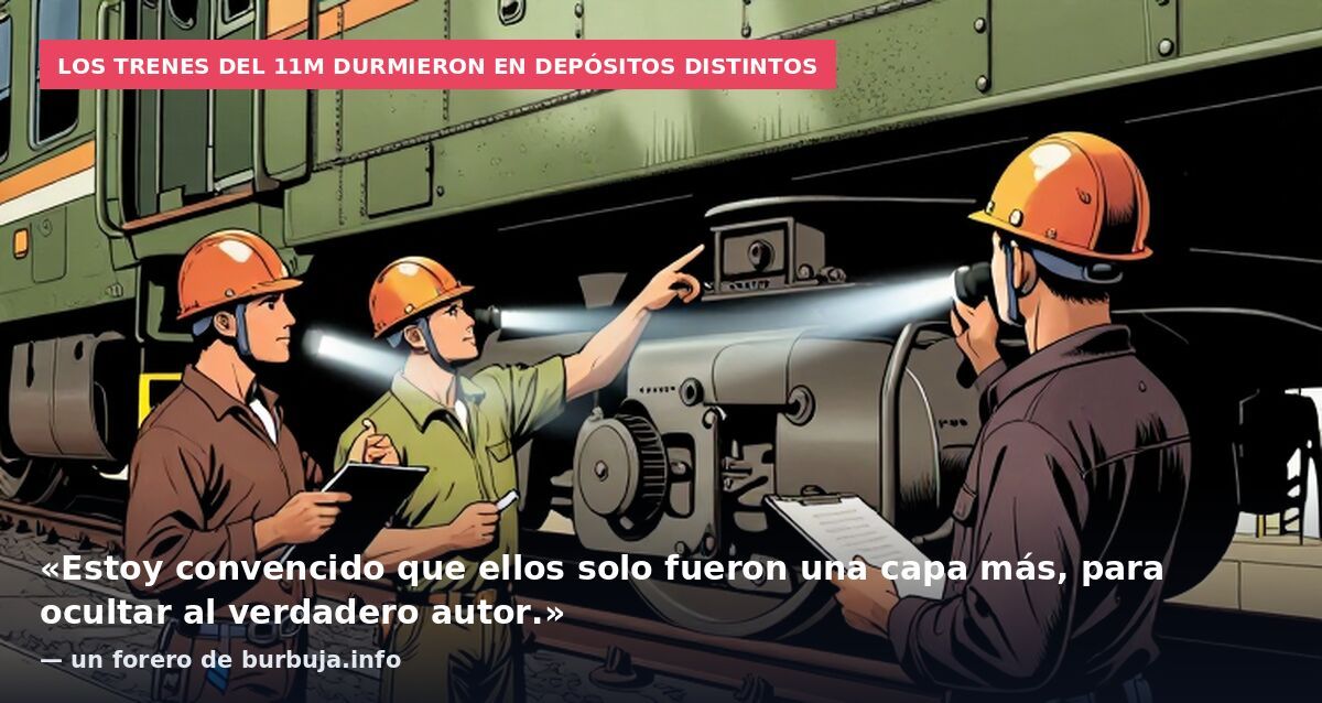 Los trenes del 11M durmieron en depósitos distintos: «Estoy convencido que ellos solo fueron una capa más, para ocultar al verdadero autor.» — un forero de burbuja.info