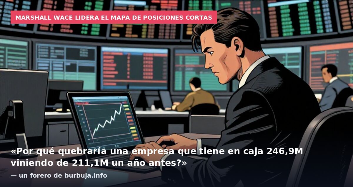 Marshall Wace lidera el mapa de posiciones cortas: «Por qué quebraría una empresa que tiene en caja 246,9M viniendo de 211,1M un año antes?» — un forero de burbuja.info