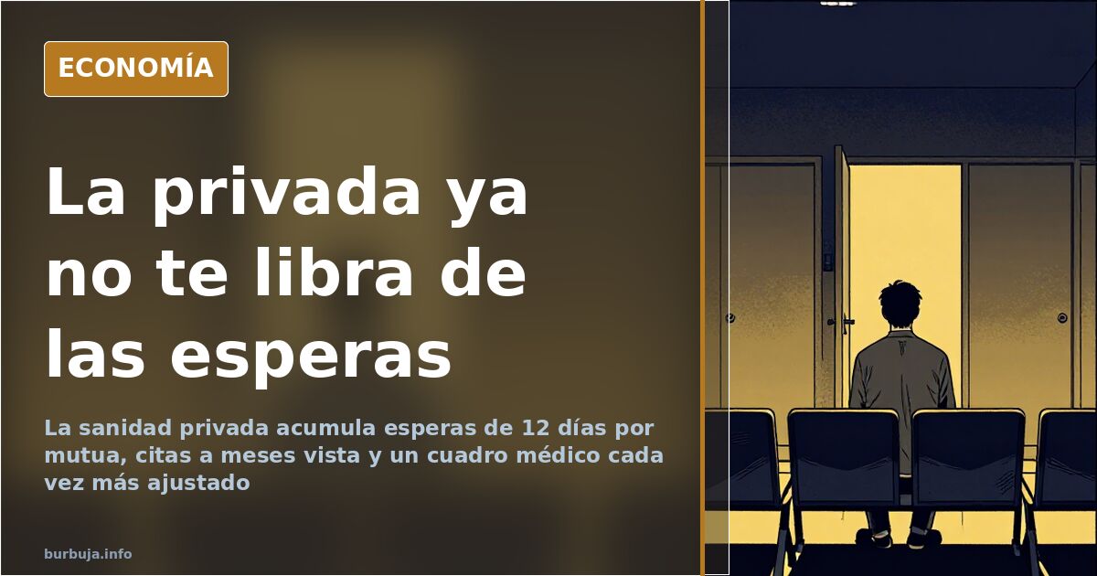 La privada ya no libra de las esperas: 12 días por mutua