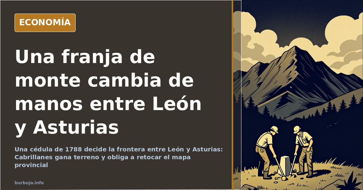 Mapa antiguo de límites provinciales entre León y Asturias sobre una mesa, con documentos de 1788 y pastos de montaña al fond
