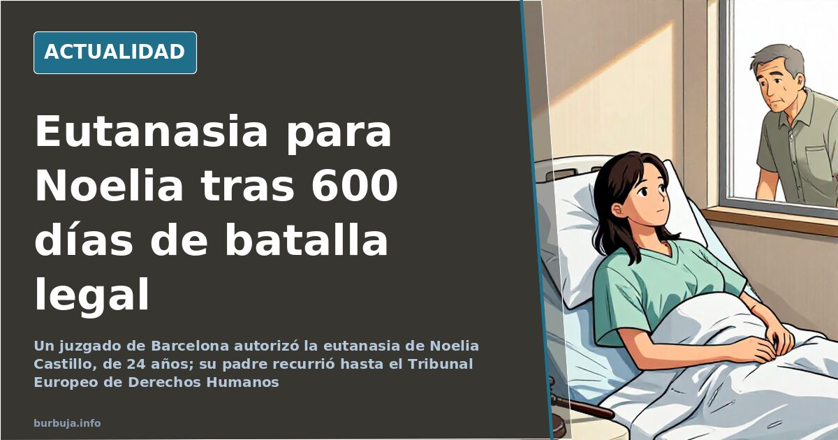 Noelia Castillo: eutanasia avalada por la justicia tras 600 días