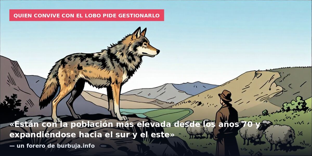 Quien convive con el lobo pide gestionarlo: «Están con la población más elevada desde los años 70 y expandiéndose hacia el sur y el este» — un forero de burbuja.info