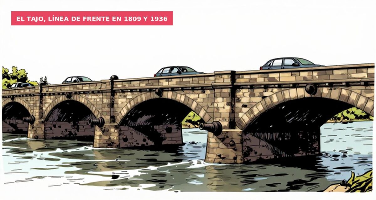 El Tajo, línea de frente en 1809 y 1936