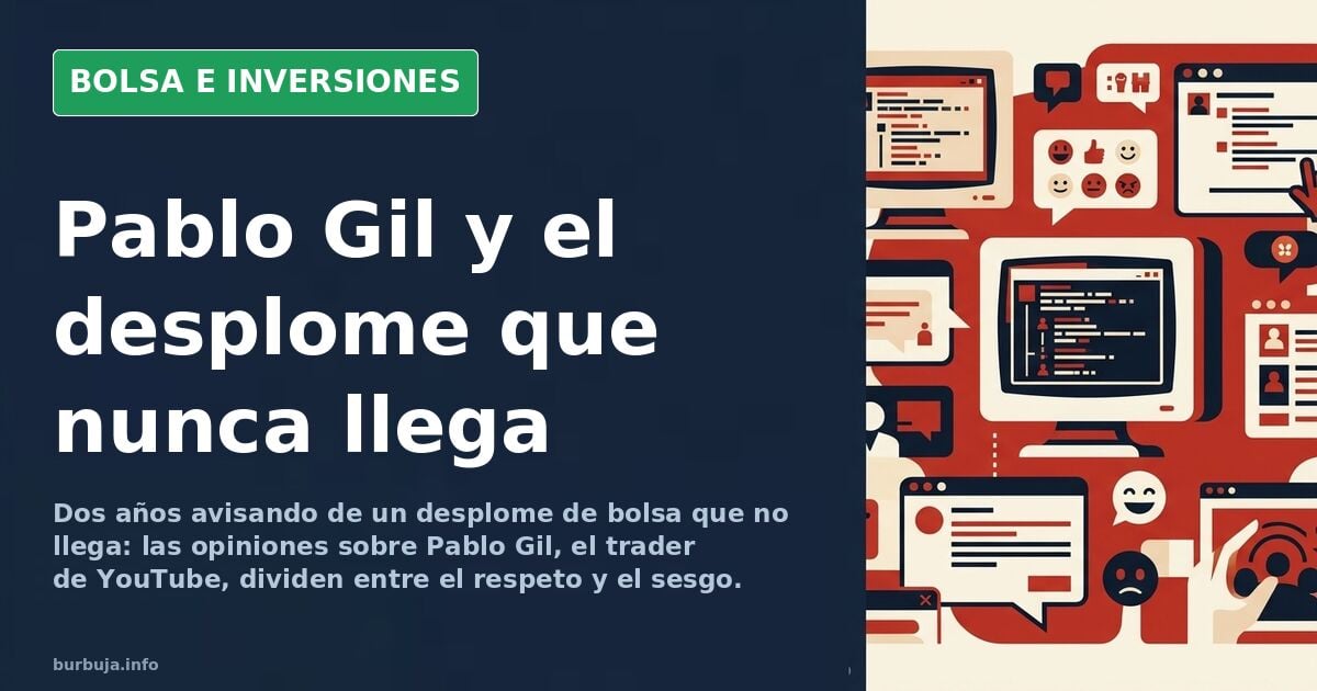 Gráfico de velas en pantalla oscura con líneas verdes y rojas sobre las opiniones de Pablo Gil trader y su aviso de desplome 