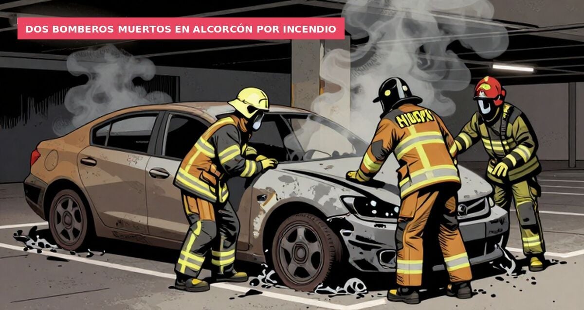 Dos bomberos perecidos y 7 heridos por el incendio de un coche eléctrico en un garaje de alcorcón.
