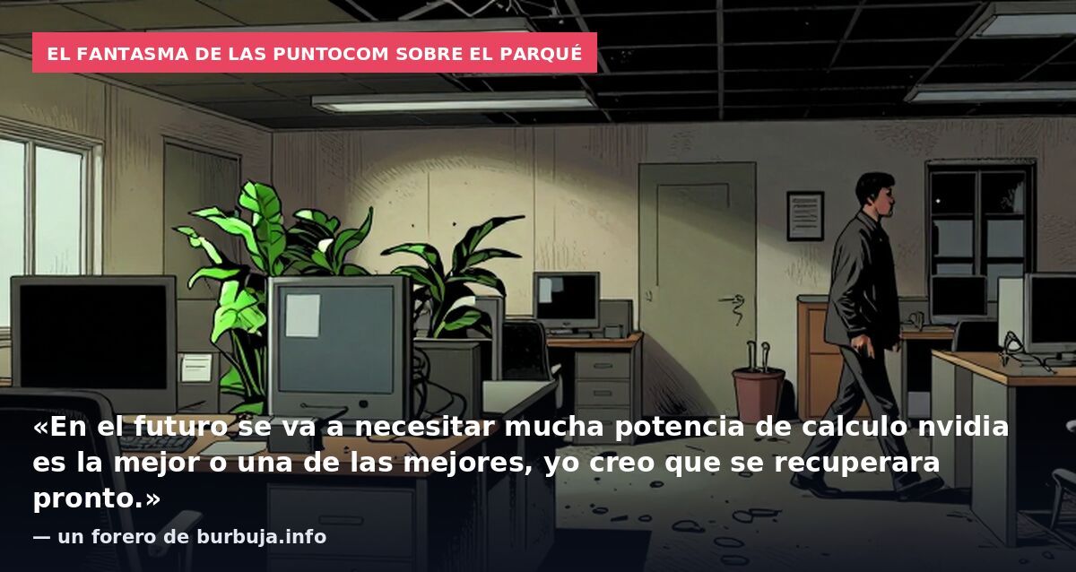 El fantasma de las puntocom sobre el parqué: «En el futuro se va a necesitar mucha potencia de calculo nvidia es la mejor o una de las mejores, yo creo que se recuperara pronto.» — un forero de burbuja.info