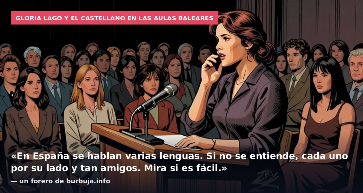 Gloria Lago y el castellano en las aulas baleares: «En España se hablan varias lenguas. Si no se entiende, cada uno por su lado y tan amigos. Mira si es fácil.» — un forero de burbuja.info