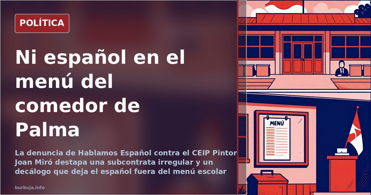 Schule in Palma schließt Spanisch von Menü aus