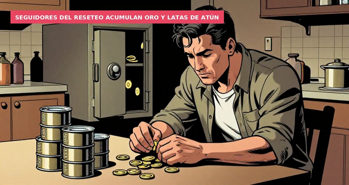 Seguidores del reseteo acumulan oro y latas de atún