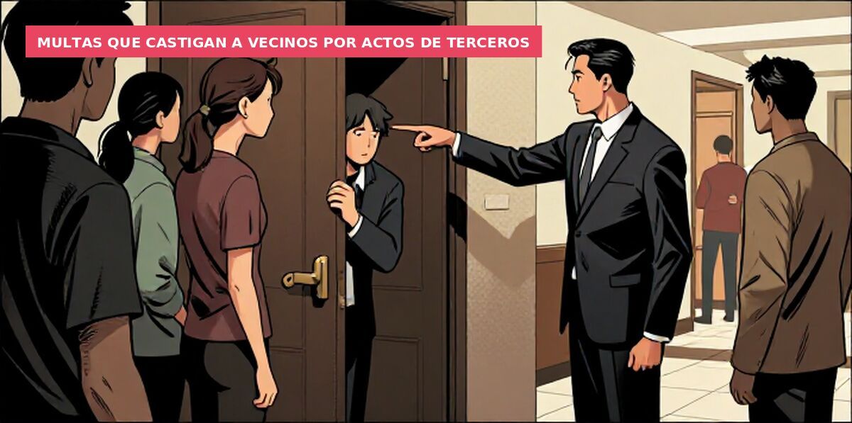 Multas que castigan a vecinos por actos de terceros