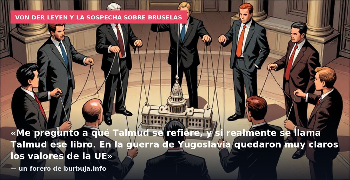 Von der Leyen y la sospecha sobre Bruselas: «Me pregunto a qué Talmud se refiere, y si realmente se llama Talmud ese libro. En la guerra de Yugoslavia quedaron muy claros los valores de la UE» — un forero de burbuja.info