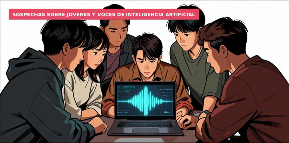 Sospechas sobre jóvenes y voces de inteligencia artificial